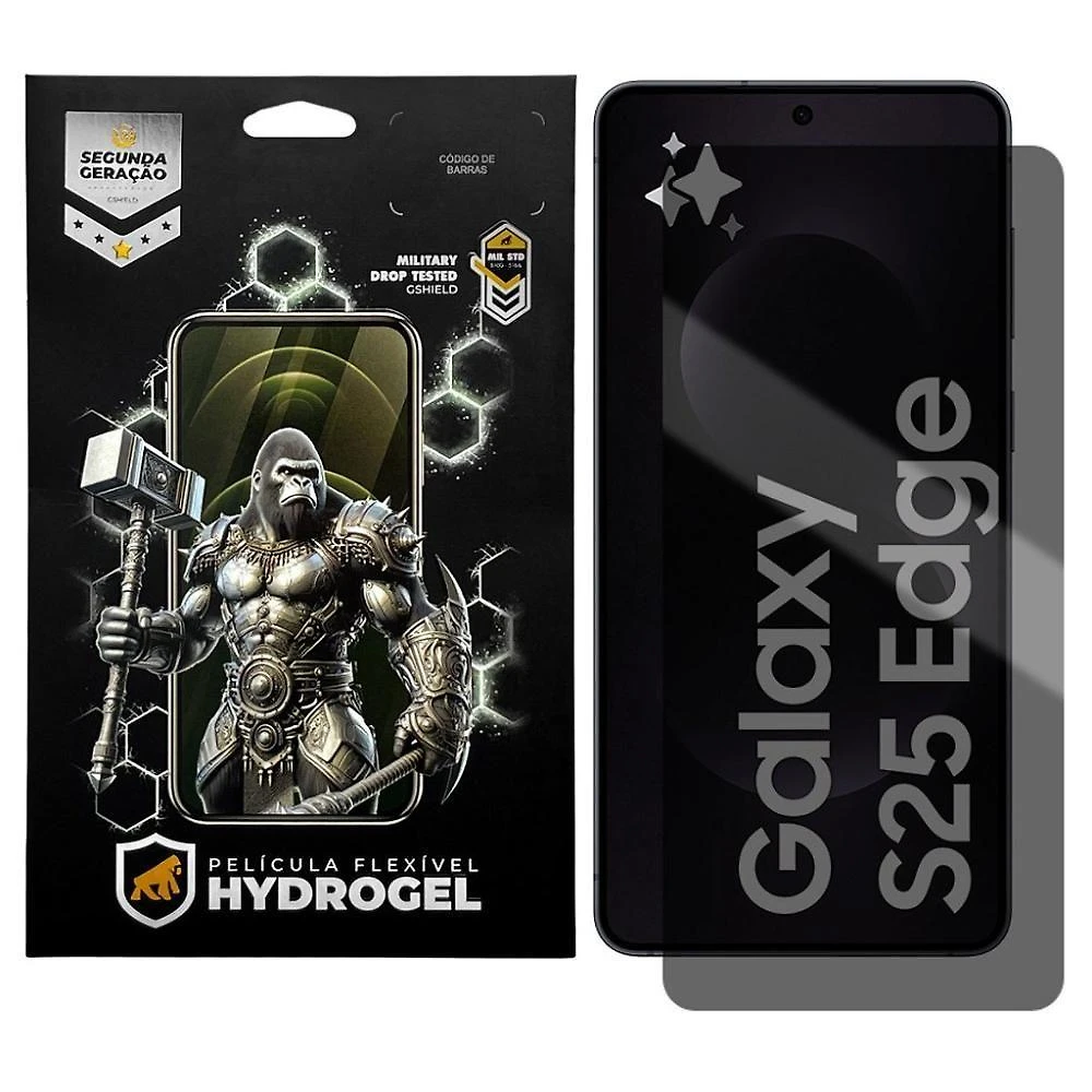 Película de Proteção Gshield Privacidade Hydrogel para Samsung Galaxy S25 Edge Transparente
