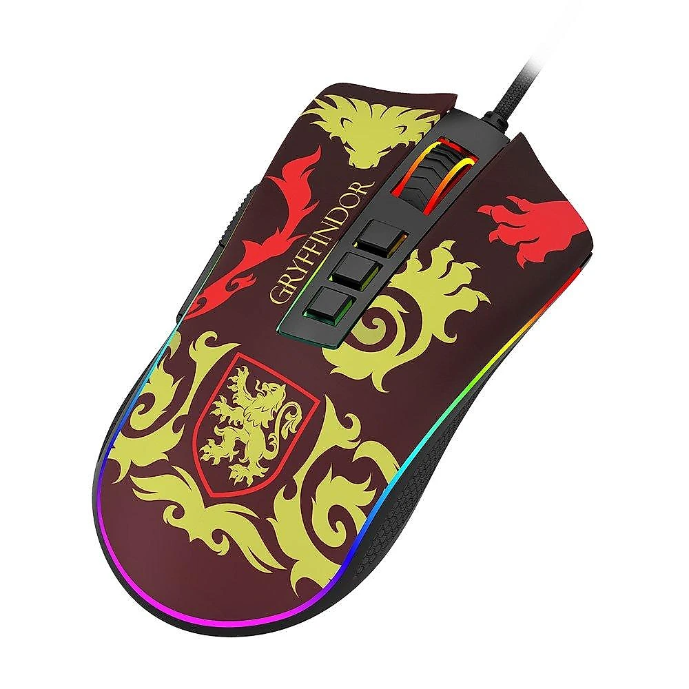 Mouse Gamer Redragon Harry Potter Grifinória, RGB, 12400 DPI, Sensor Pixart PMW3327, USB, Preto e Vermelho - HP-711G