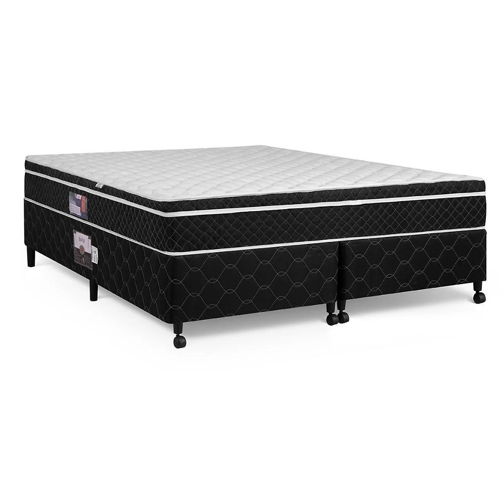 Cama Box + Colchão Netsono King Class One Face Molas Pocket 193x203x52cm