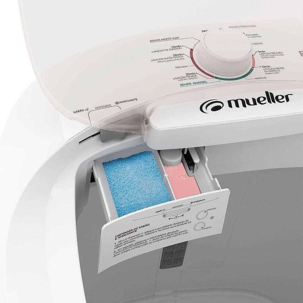 Lavadora De Roupas Mueller Family Lite 10 Kg 6 Programas Branco 110V