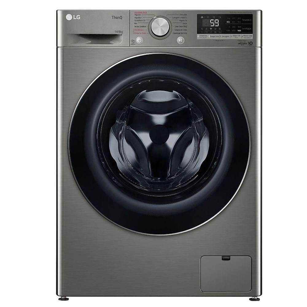 Lavadora e Secadora LG VC4 IA 14kg Inox Look CV5014PC4 110V