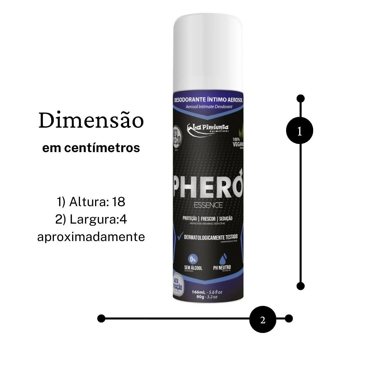 Miniatura Desodorante De Virilha Masculina Anti Mau Cheiro Phero 166Ml
