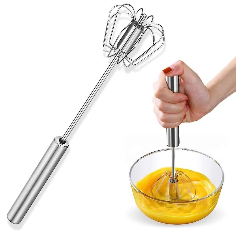 Batedor Automatico Misturador Ovos Inox Pressao Mixer Giratorio Manual Fuet Profissional Omelete Bebidas Massa Creme