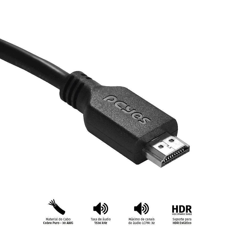Cabo Hdmi 2.0 Macho 1 Metro - Phm20-1