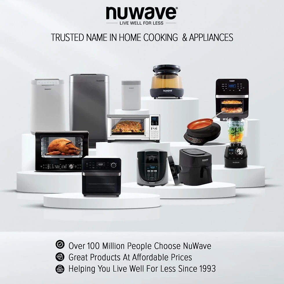 Forno Elétrico de Bancada 30 Litros 12 em 1 com Termômetro Inteligente Integrado, 110V 1800W, Nuwave Bravo XL, Prata