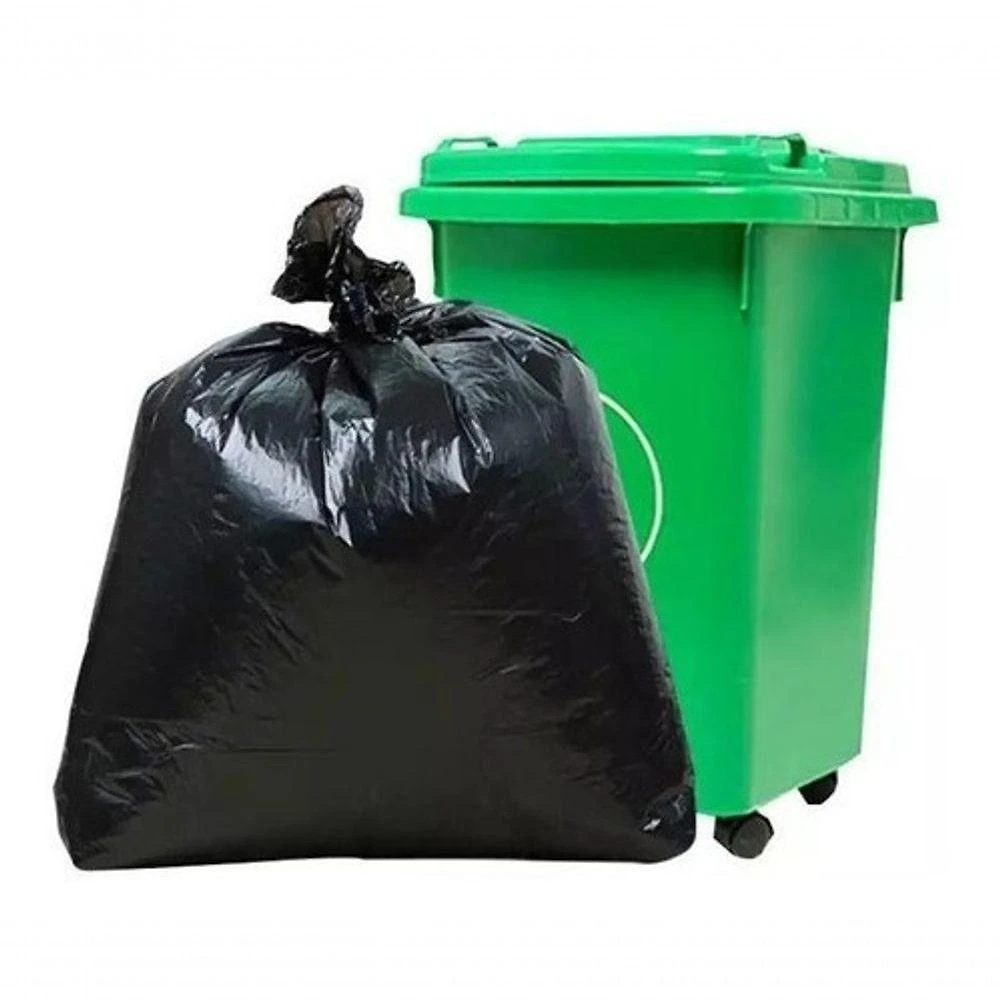 Saco para Lixo 60 Litros Comum em Polietileno de Baixa Densidade 100 Unidades Preto Higipack