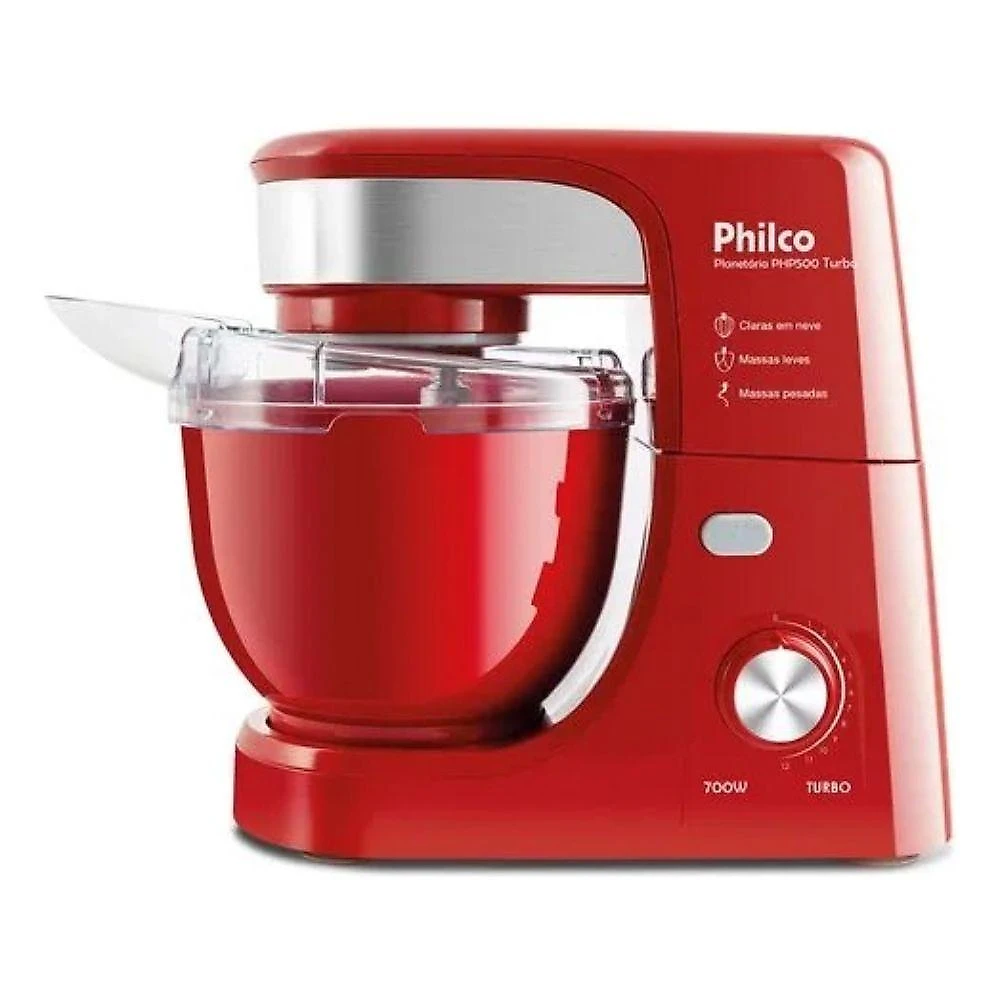 Batedeira Planetária Philco PHP500V 5L 500W 6 Velocidades Preta 110V