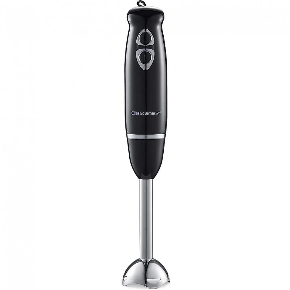 Mixer Elétrico com 2 Velocidades e Lâminas de Aço Inoxidável, 110V 500W, Elite Gourmet EHB1015, Preto