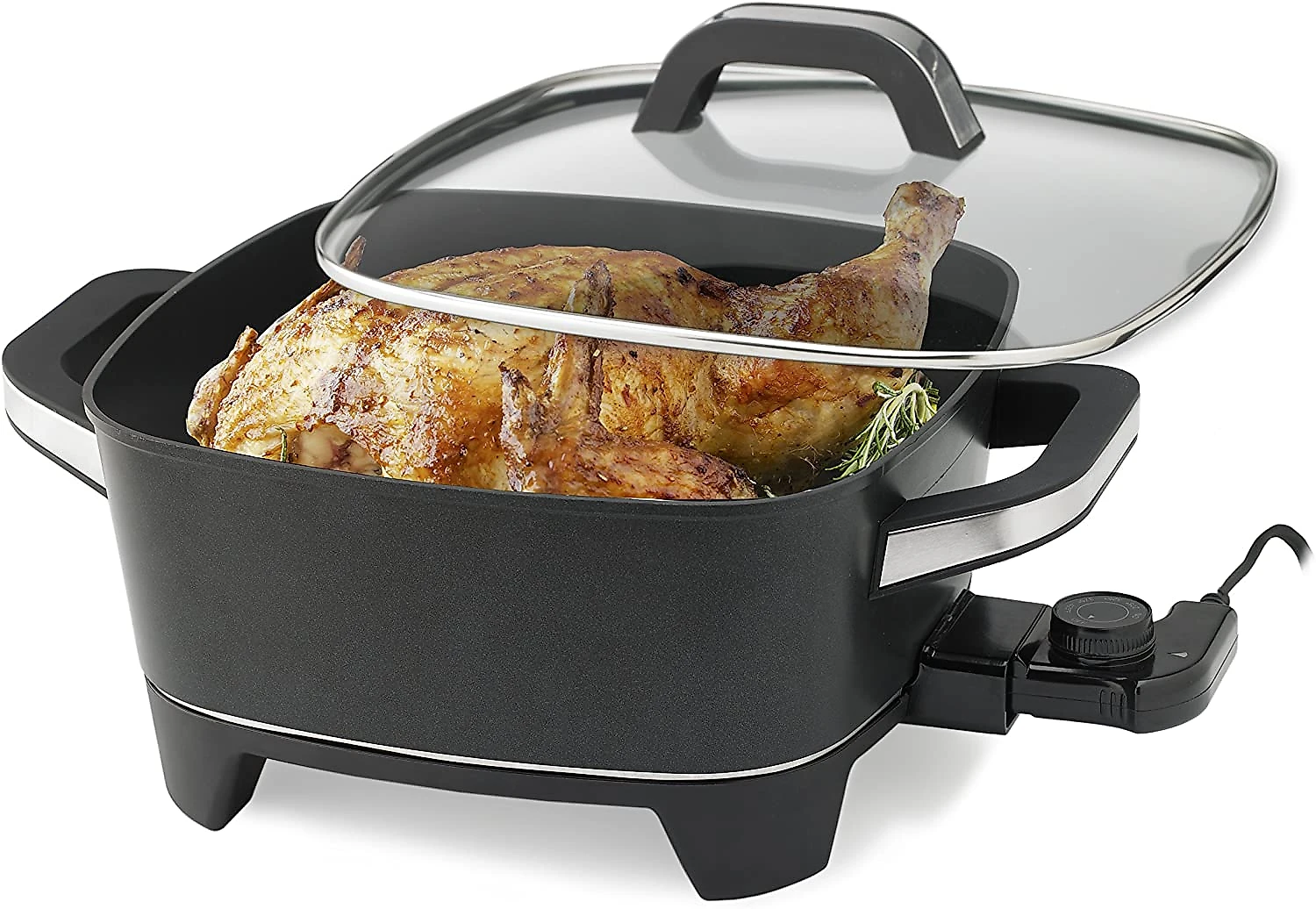 Nesco ES12 Electric Panela Elétrica Multifuncional de 30 cm Aço Inoxidável 1500W110V Preta