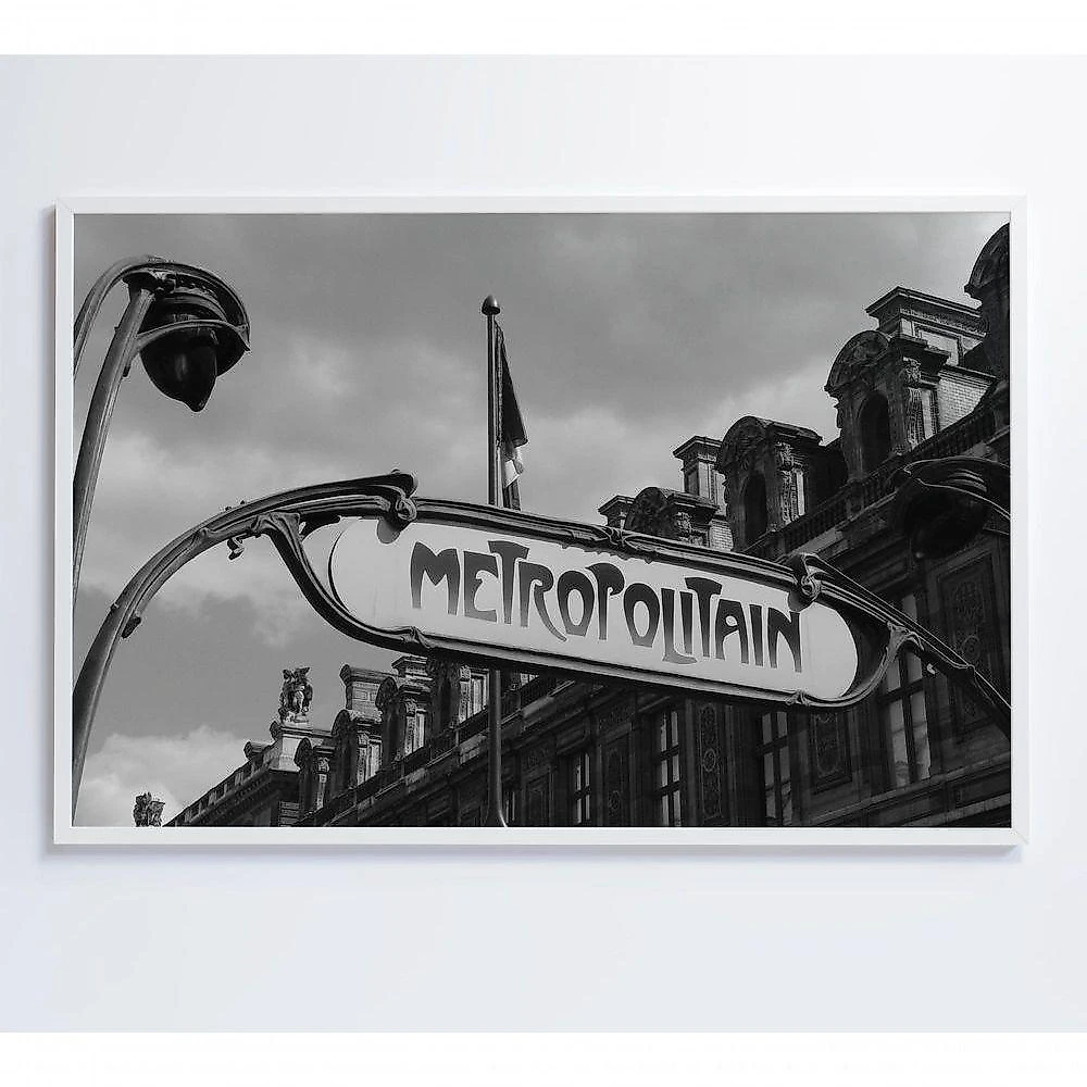 Quadro Metro Paris 60x40 Cm Adesivo Fotográfico