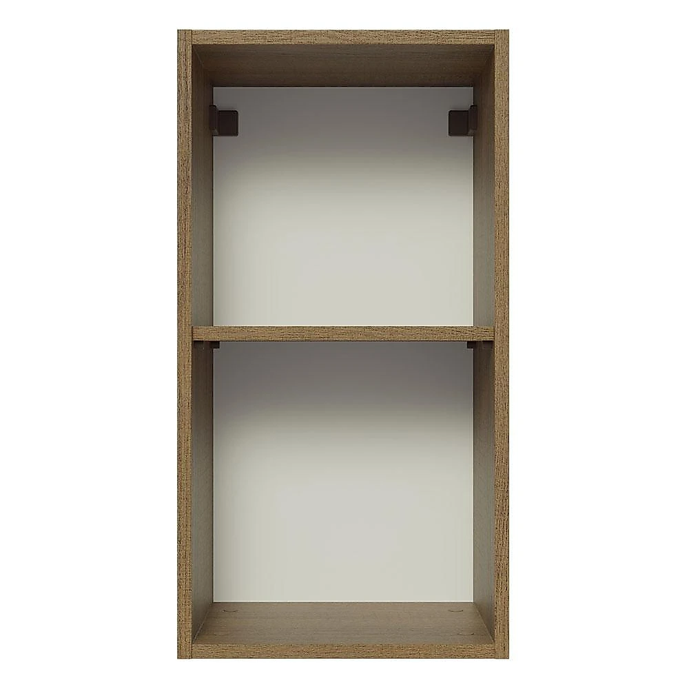 Armário de cozinha aéreo 35 cm 1 porta rustic/preto glamy madesa