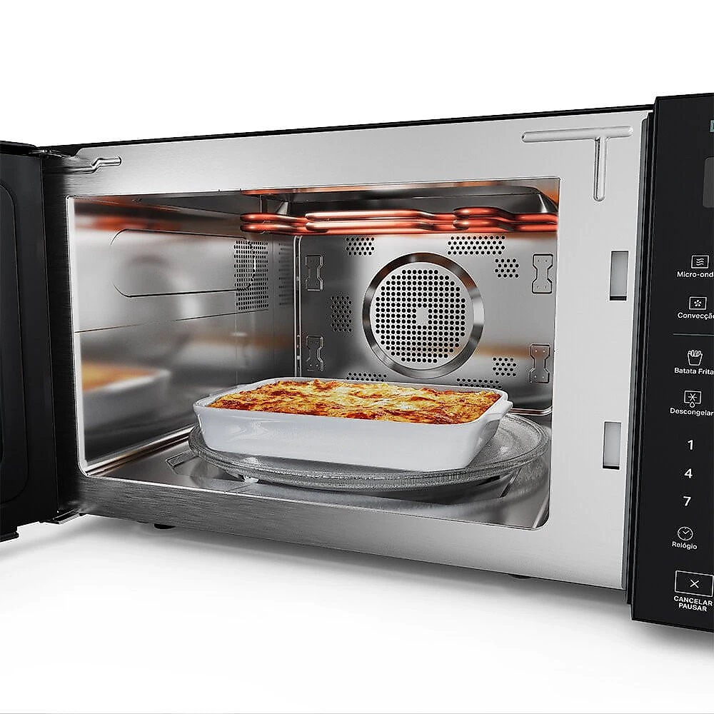 Micro-Ondas Brastemp com Tecnologia Air Fryer Preto 29 Litros - BMC29AE Preto - 110V