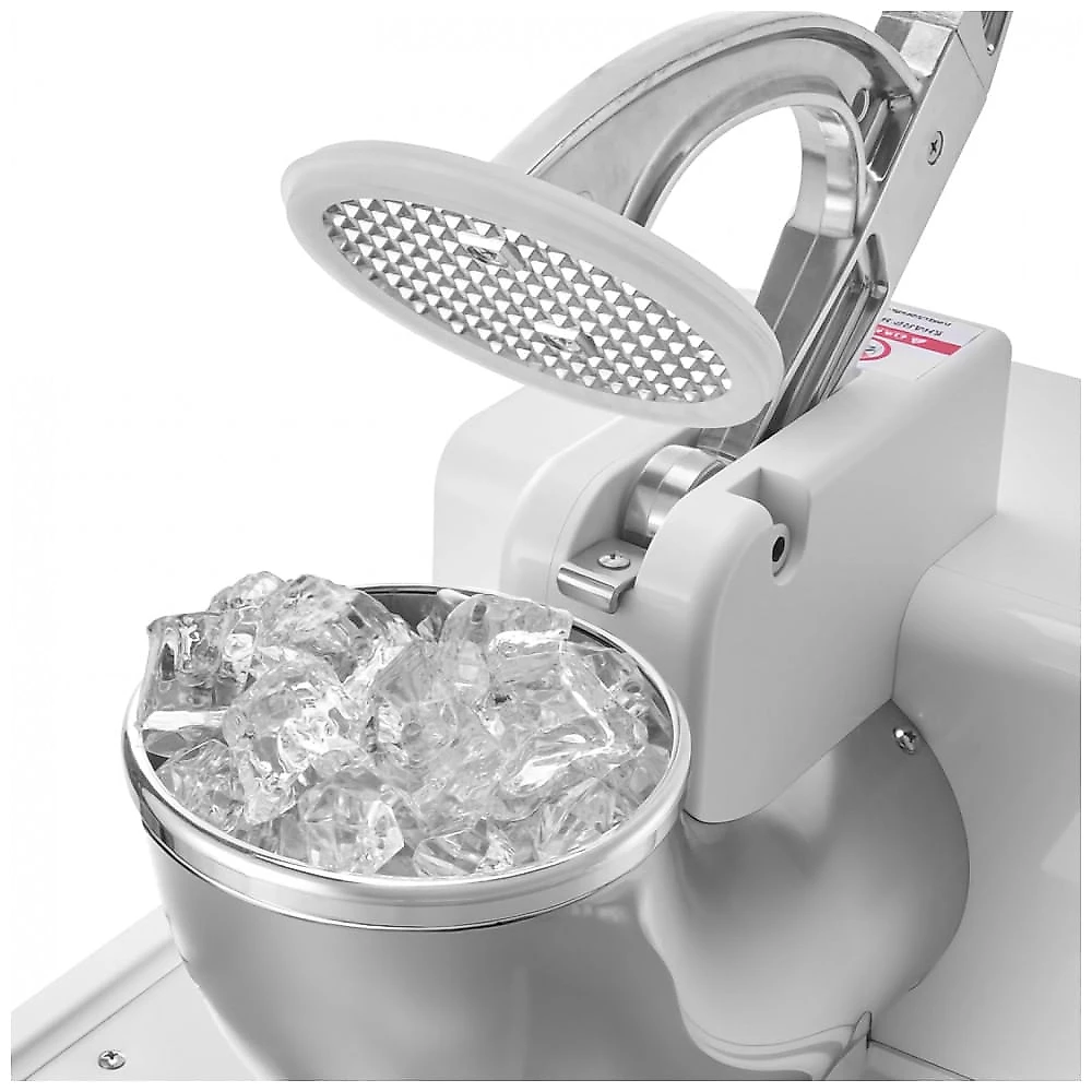 Máquina de Raspadinha Slush VEVOR 300W Dupla Lâmina 300 kg/h Caixa 50L Branca 110V
