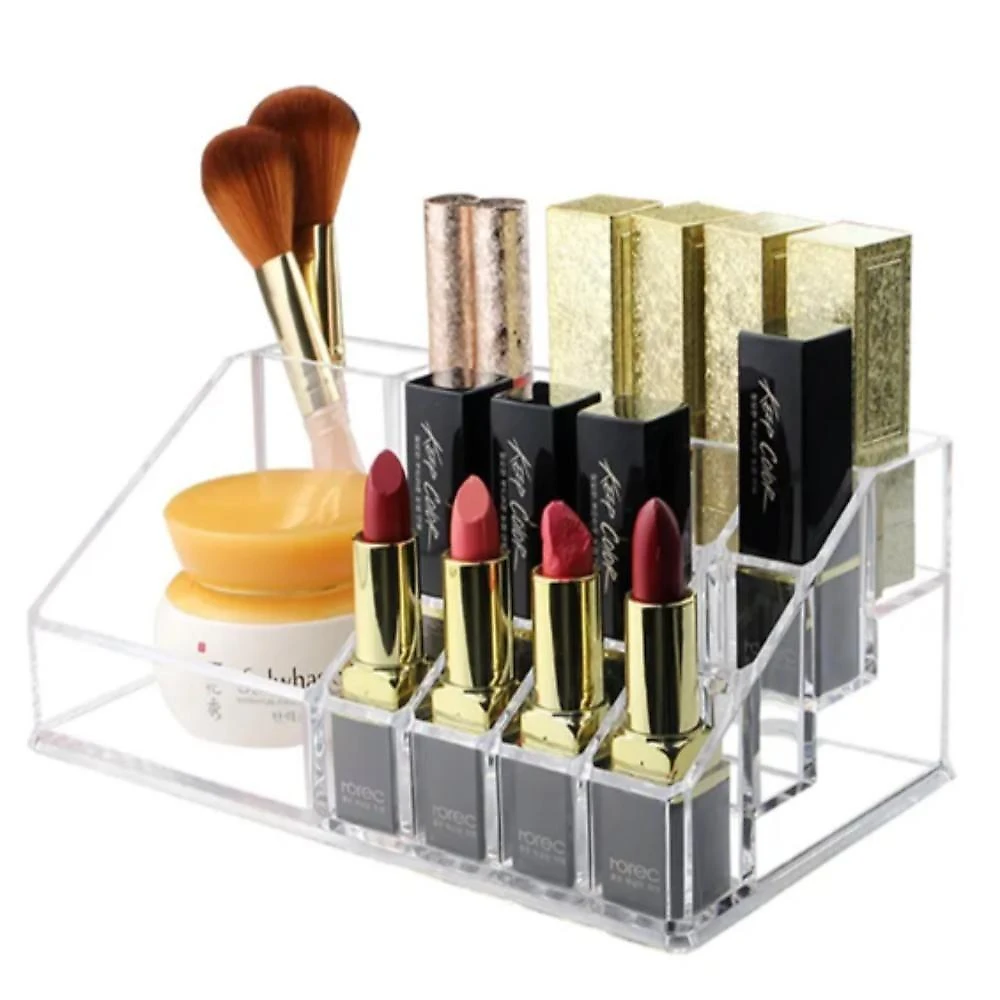 Organizador Maquiagem 6 Gavetas Acrilico Grande 17 Divisorias Porta Batom Cosmeticos Pinceis Caixa Esmalte Joias