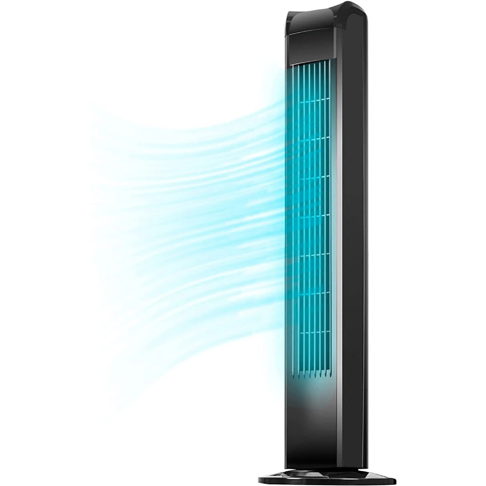 Uthfy Ventilador de Torre com 3 Velocidades 110V60W Preto