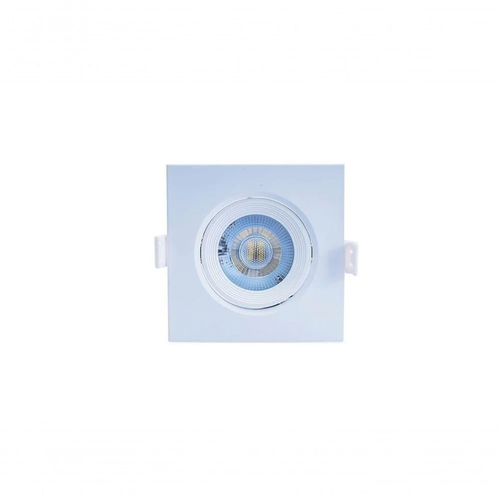 Kit C/ 10 Luminárias Spot Led 5w Bidirecional 6500k Quadrado Bivolt