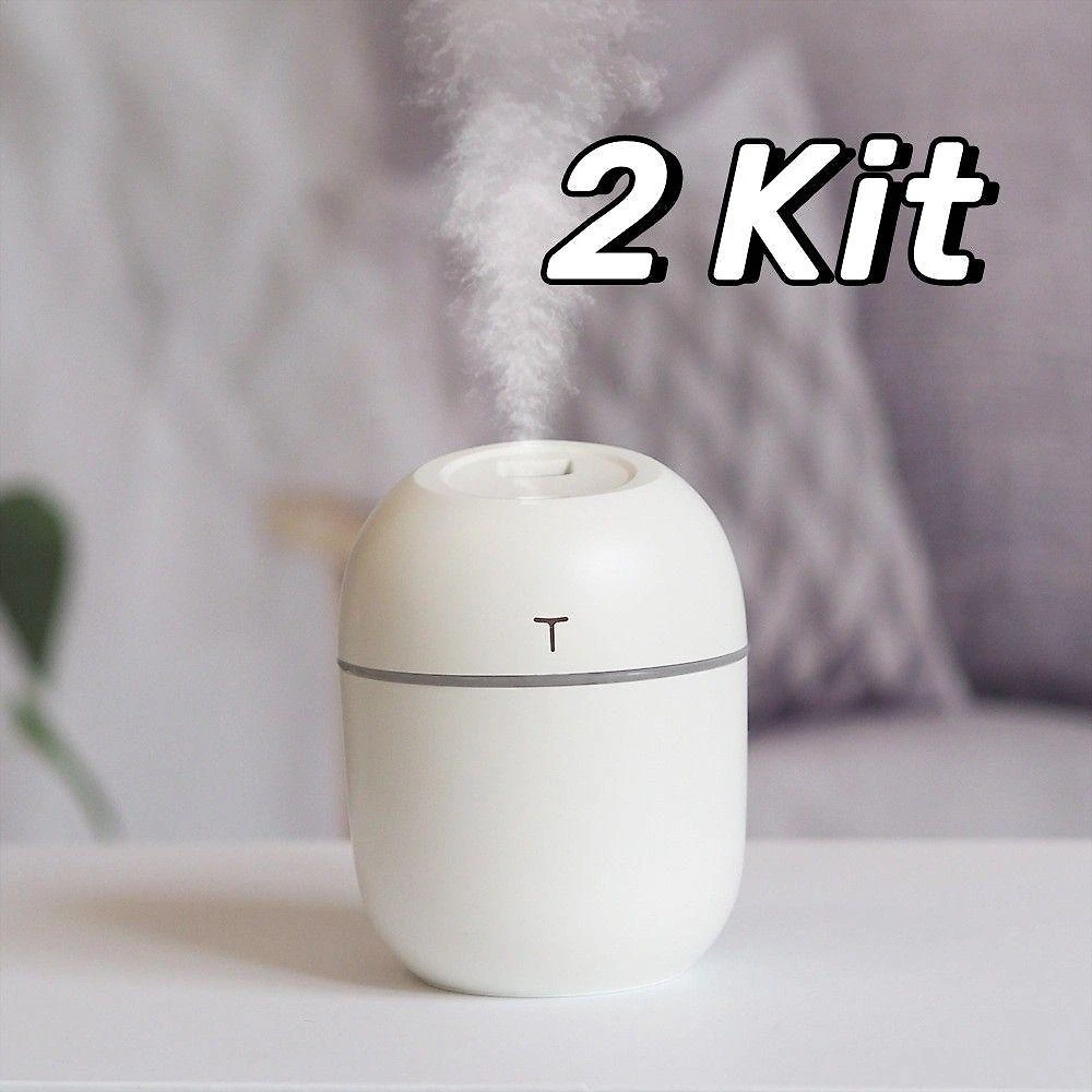 Kit 2 Peças Umidificador de Ar Portátil OEM Grande Capacidade Ultrassônico para Escritório Branco