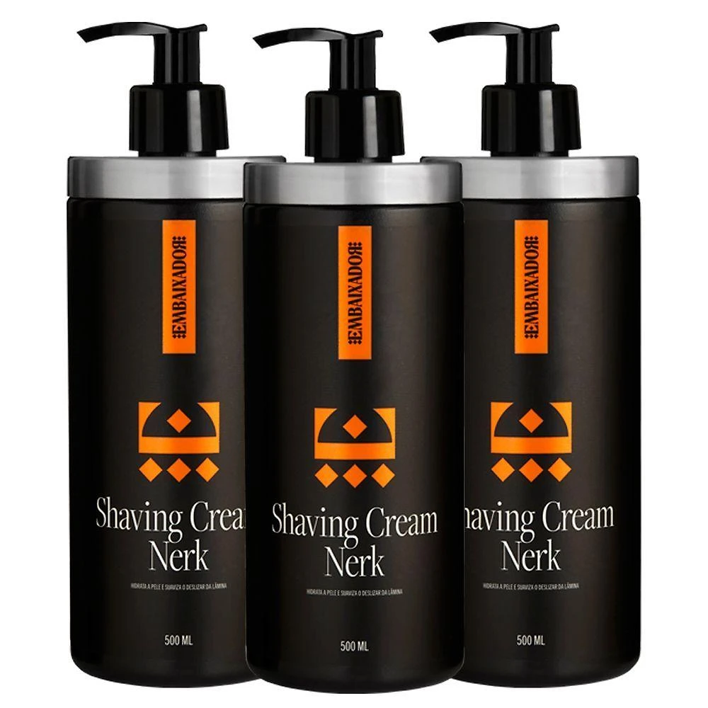 Kit 03 Shaving Cream Nerk Embaixador 500Ml