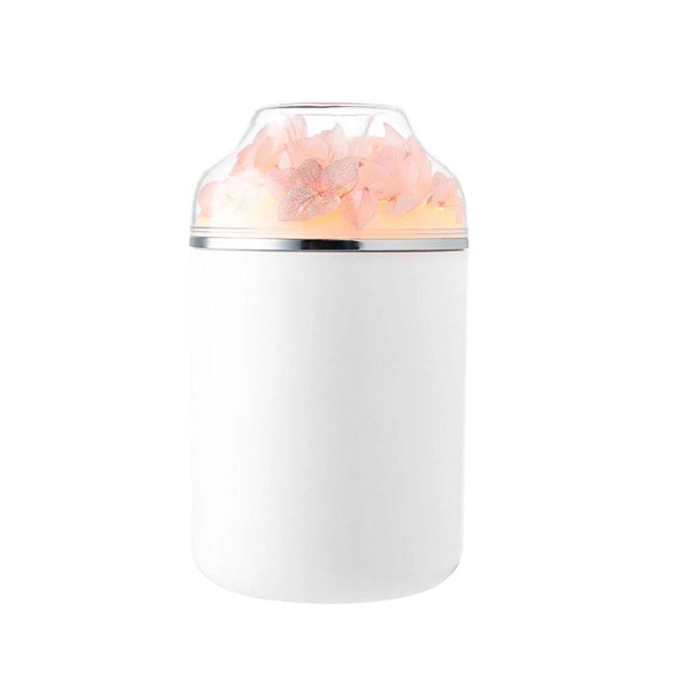 Umidificador de Ar Tudo em Caixa Branco UM004 com Flores Preservadas