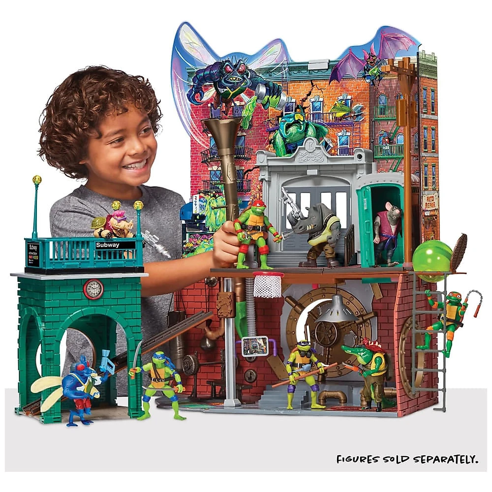 Conjunto de Brincar As Tartarugas Ninja: Covil no Esgoto - Mutant Mayhem da Playmates Toys 110v