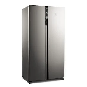 Miniatura Geladeira Electrolux Frost Free Side By Side 435L IS4S com Tecnologia AutoSense, Painel Digital e Turbo Freezer - Inox 110V