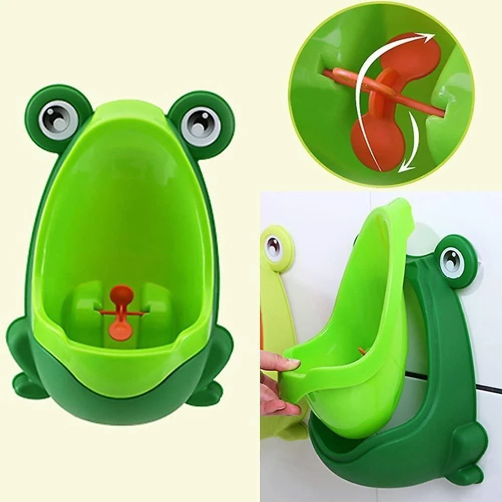 Mictório Infantil Sapinho Alvo Giratório Ventosas Verde Yeet