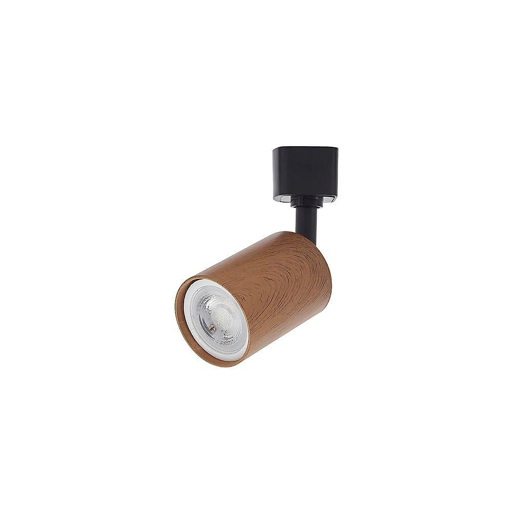 Spot Direcionável Para Trilho Eletrificado Nordecor Holzi Mr16 Gu10 Bivolt Imbuia - Preto 6604