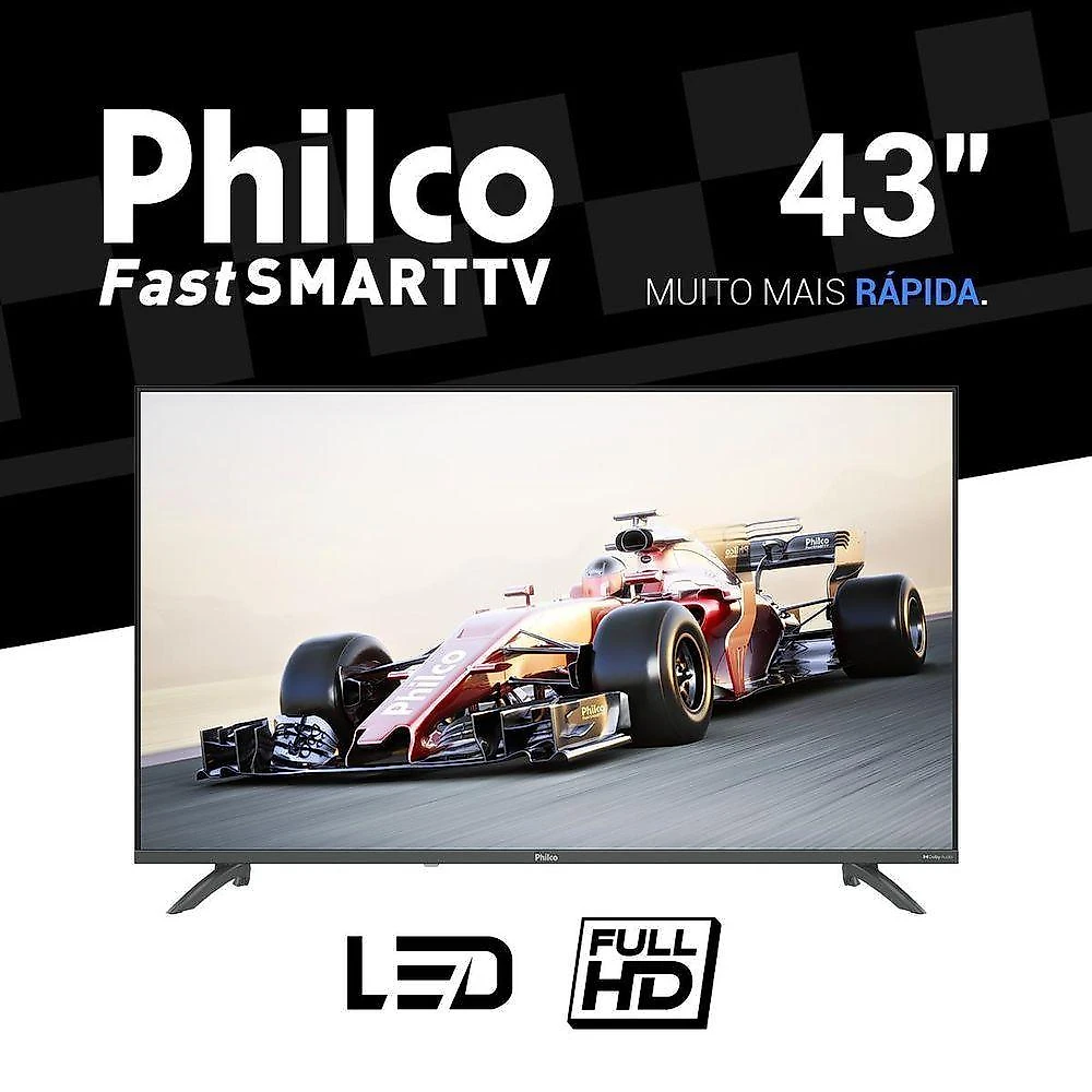 Smart TV Philco P43EAB 43" Borderless Dolby Audio HDR10 com Wi-Fi Bivolt