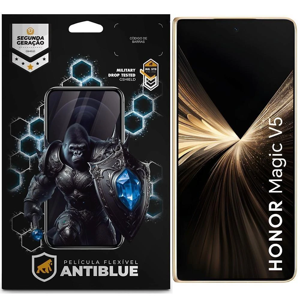 Película Gshield para Honor Magic V5 com Proteção 99% UV Azul Transparente 1 Unidade