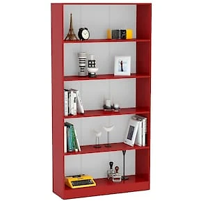 Miniatura Estante Politorno Aliança 2356 com 4 Prateleiras Bordô /Branco