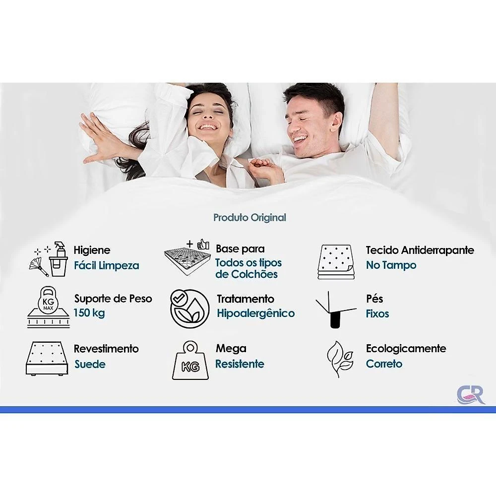 Cama Box King Suede Clean Euro Pillow Molas Bonnel Bege a Costa Rica