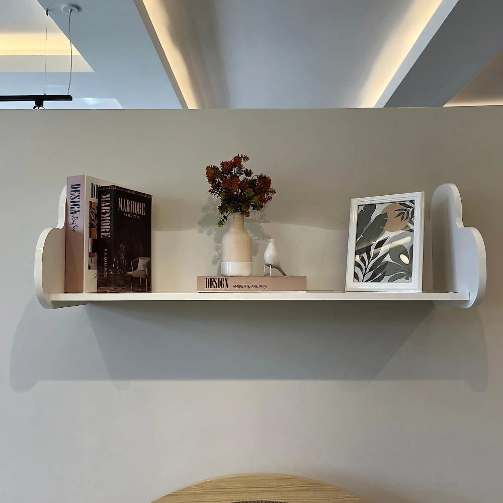 Prateleira de Parede 93 Cm Formato Coração Love Branco