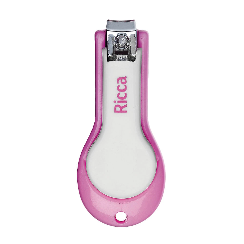 Cortador de Unha Baby Ricca Rosa 1 Unidade