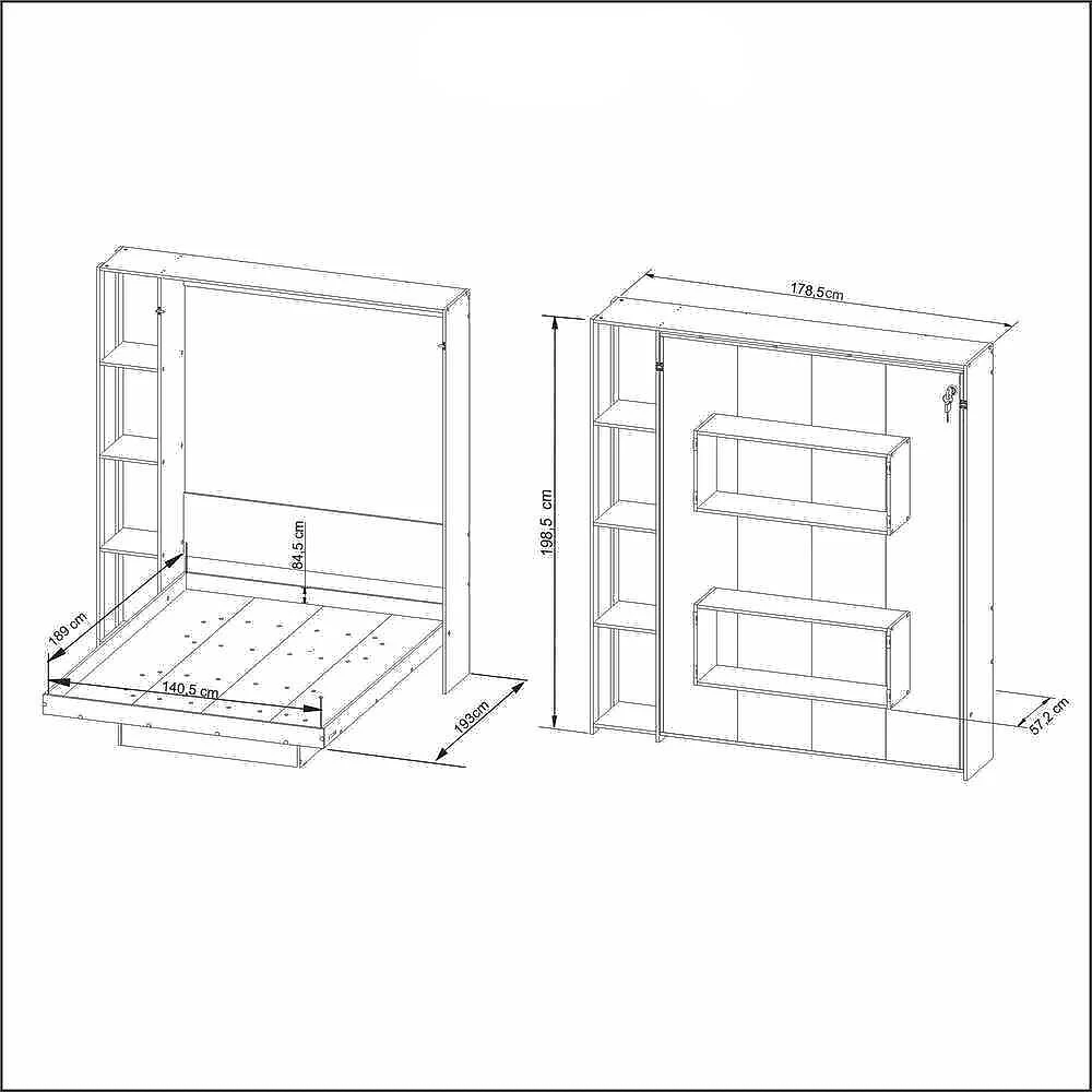 Cama Articulada Casal Para Colchão 138 X 188Cm Multimóveis Vcr35034 Branco Branco