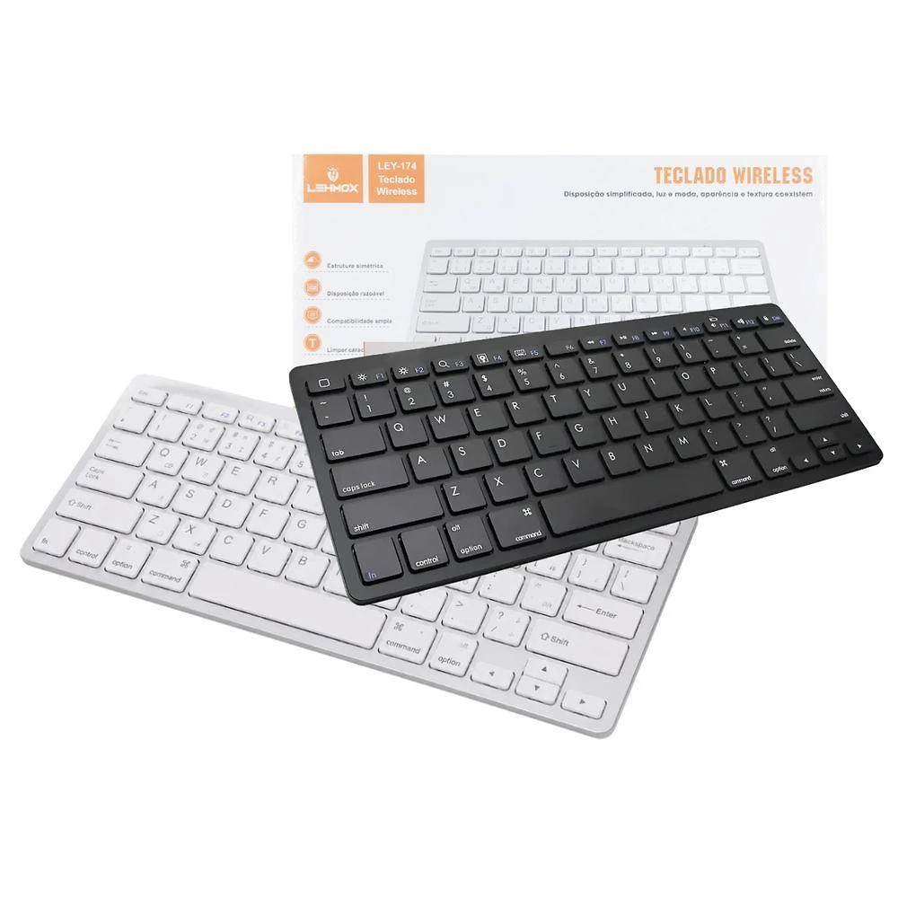 Teclado Bluetooth LAY-174 Conexão Estável Design Ultrafino Cinza Lehmox