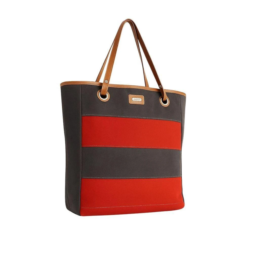 Bolsa Feminina Zup Bags Betânia em Lona Cinza com Alças Reforçadas