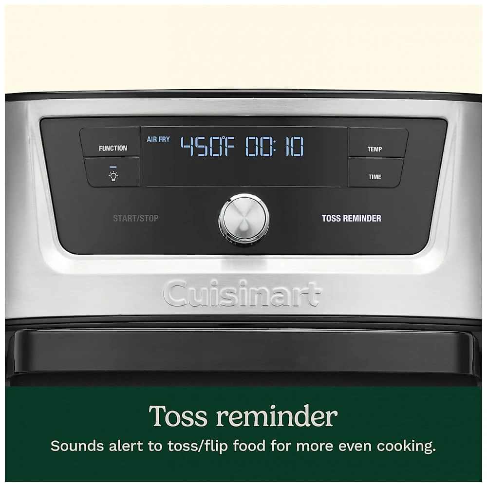 Fritadeira de Ar Cuisinart, Forno de 9 Litros com Cesto de Aço Inoxidável e 6 Programas para Assar, Cozinhar, Grelhar, Fritar,