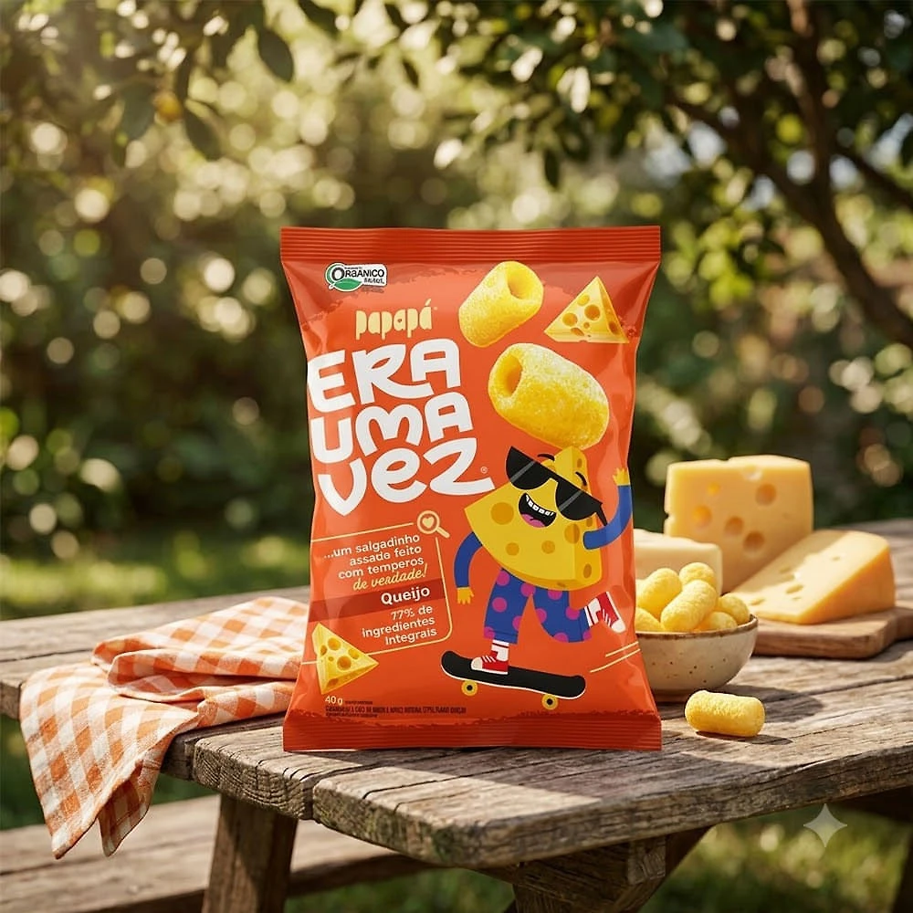 Salgadinho Papapá Era Uma Vez Assado Sabor Queijo 40g