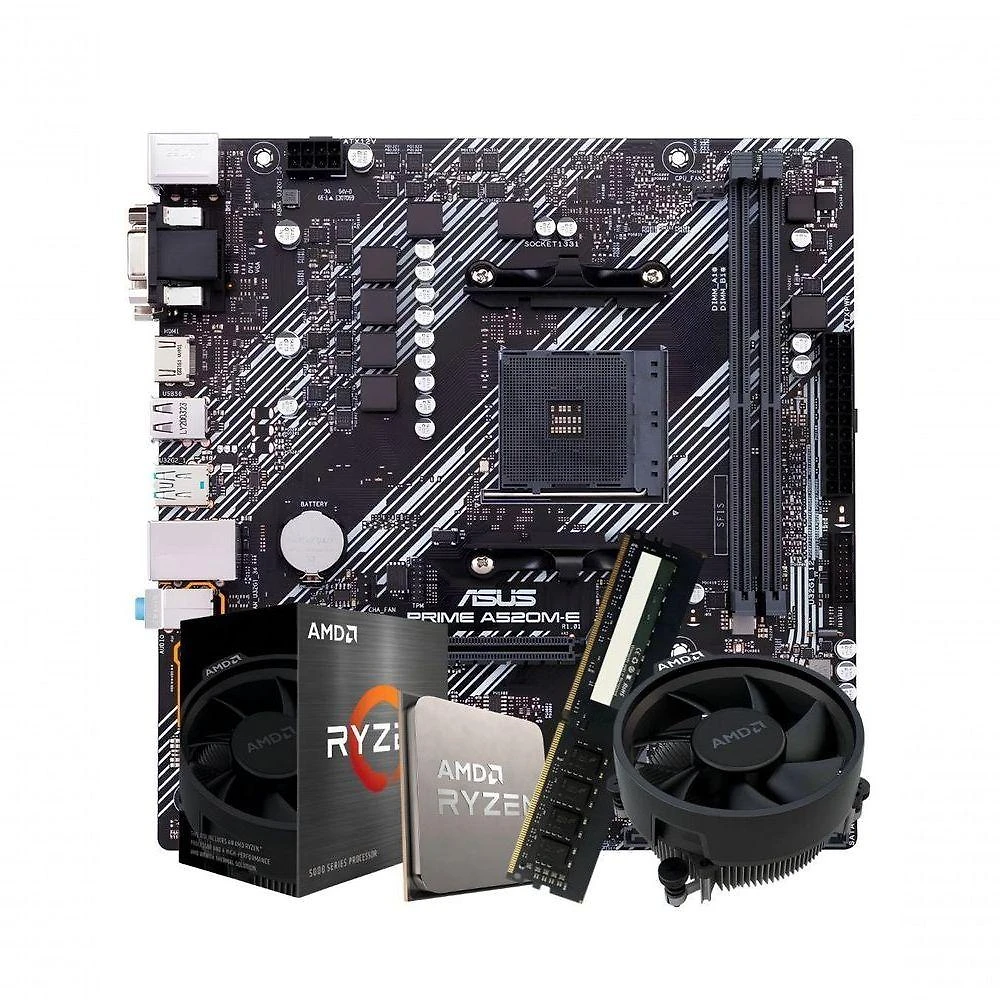 Kit Upgrade de Computador Ryzen 5 5600gt A520 Ddr4 8gb Cooler Amd Tob Computers