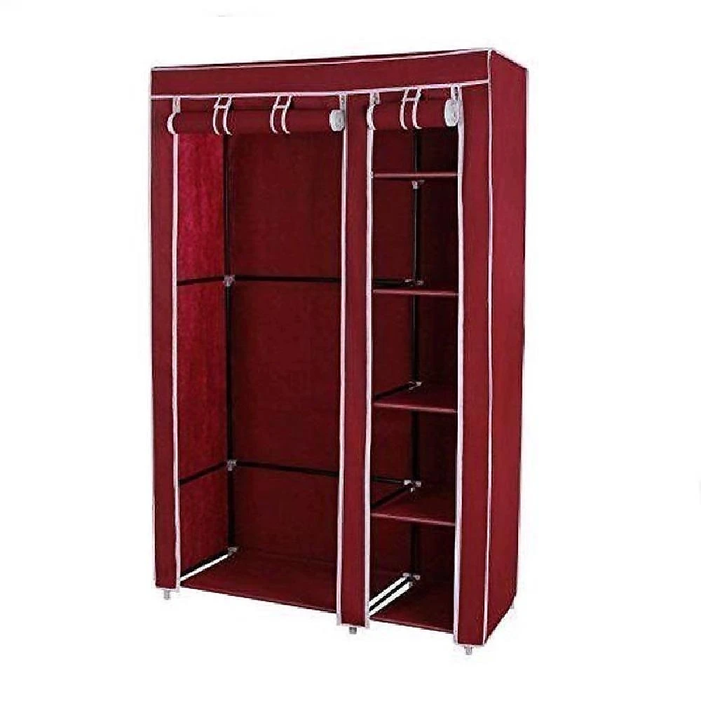 Guarda Roupa Portátil 5 Prateleiras Aço 110CM Vermelho Yeet