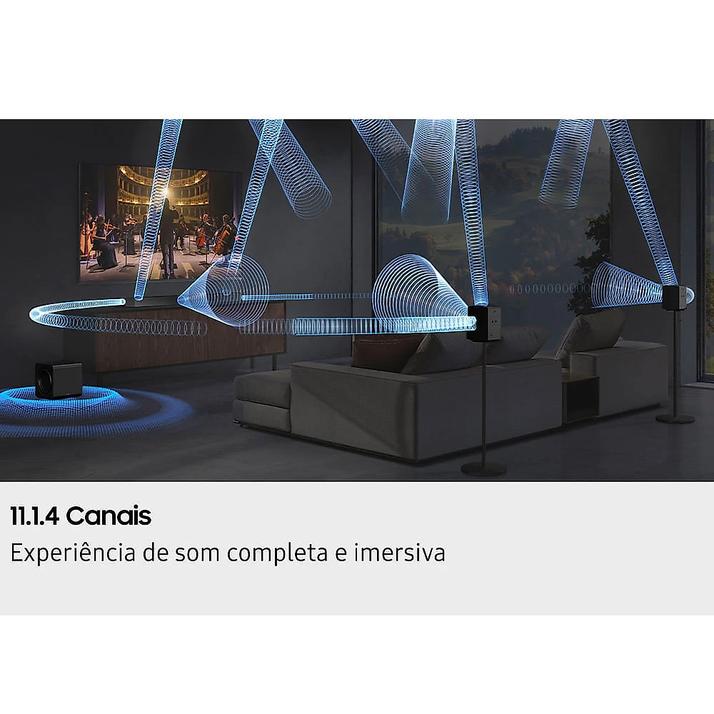 Soundbar Samsung Série Q HW-Q990F com 11.1.4 Canais , Dolby Atmos e Modo Game Pro 2.0