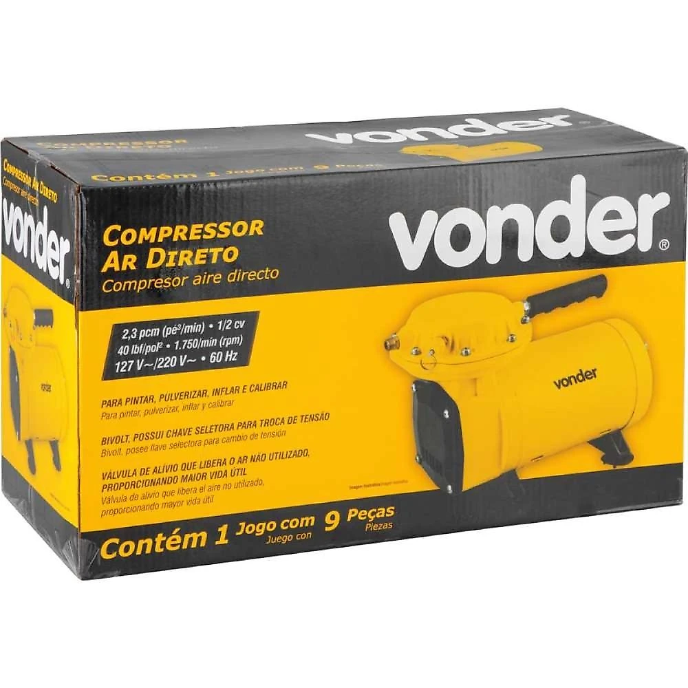 Compressor de ar direto 1/2 hp 2,3pcm vonder