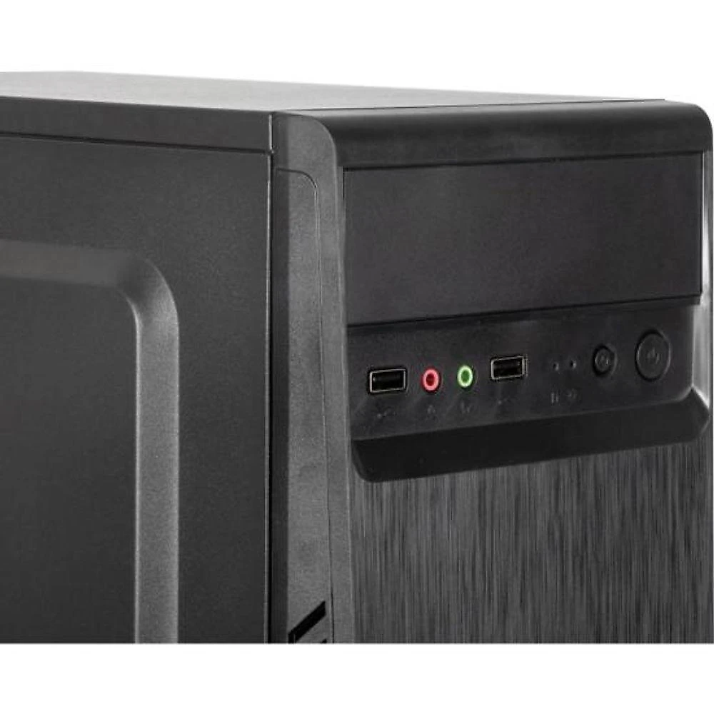 Gabinete ATX COC502BK Compact Preto Alumínio com Painel Frontal Escovado Fortrek