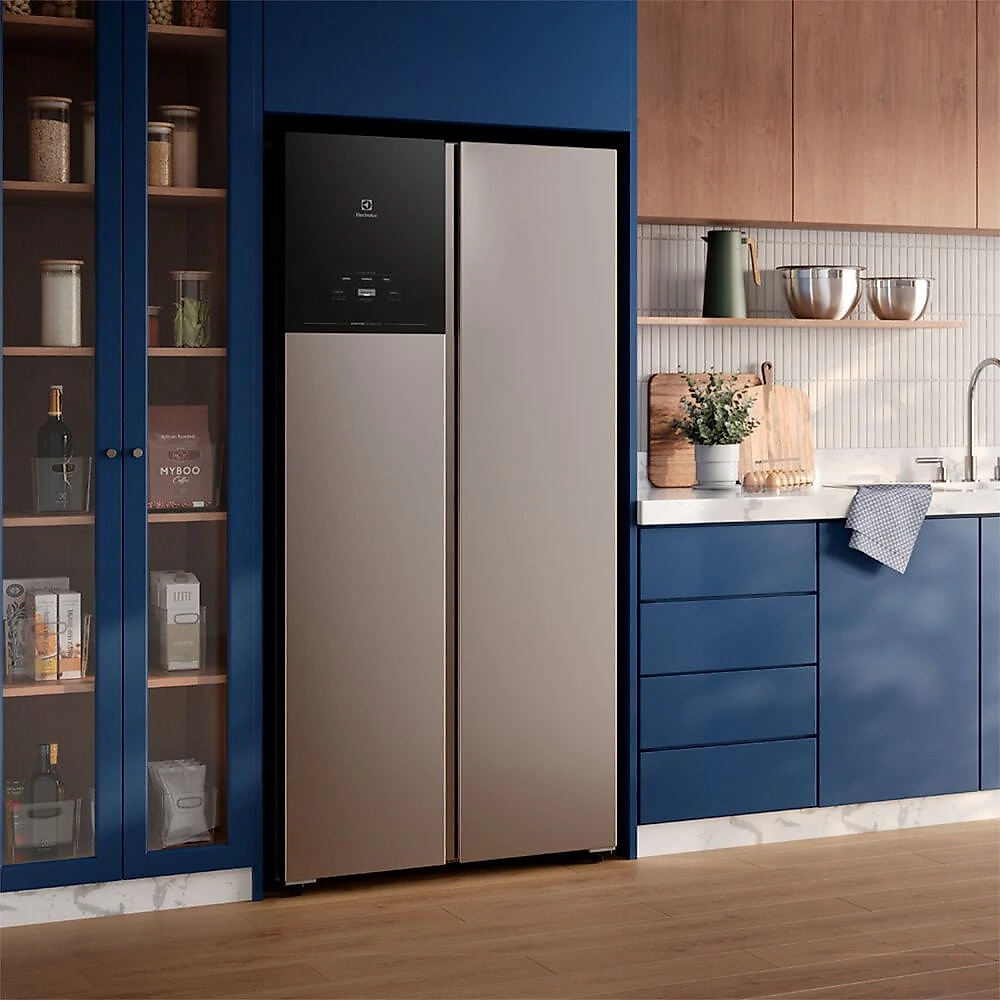 Geladeira ES40S 431L Frost Free Side By Side AutoSense Electrolux Inox Look - Bivolt