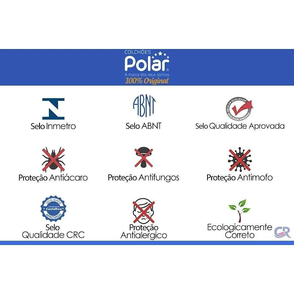 Colchão Solteiro Espuma D28 Ortopédico Euro Pillow Cinza Colchões Polar