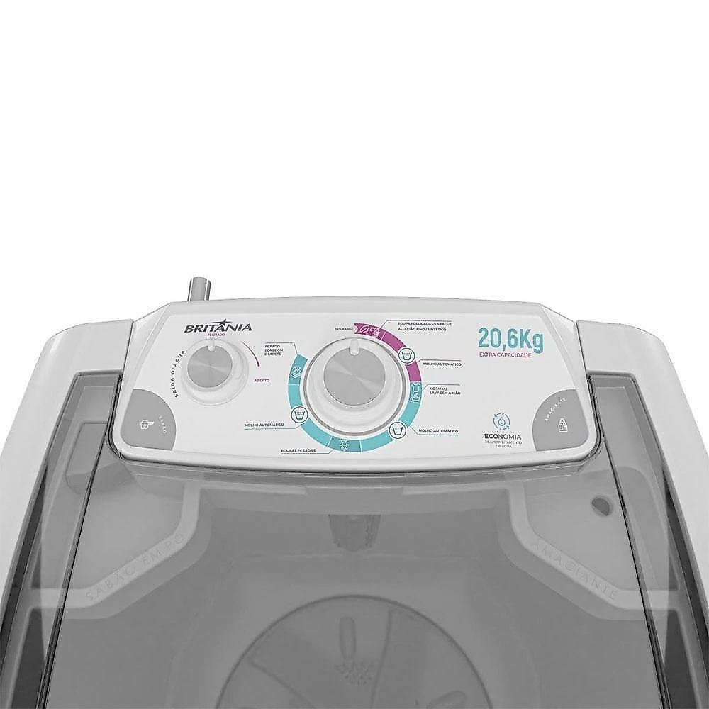Máquina de Lavar Semi Automática 20kg Britânia BLR04 Branca 127V