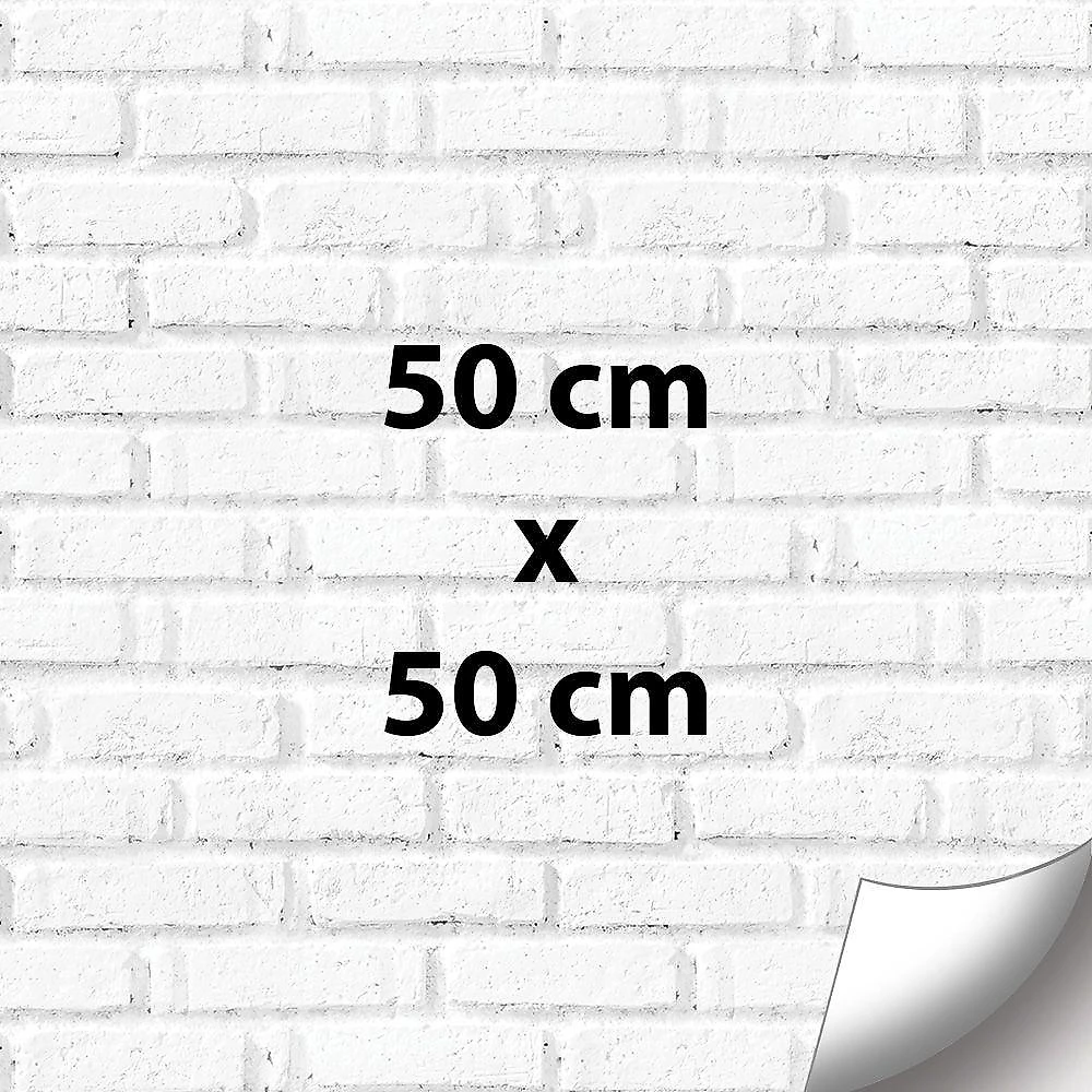 Adesivo Autocolante Tijolo Branco 50Cmx50Cm Modelo 5