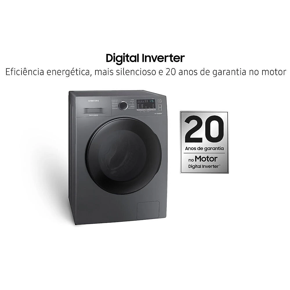 Lava e Seca Samsung Ecobubble 11 Kg Smart Check WD11A Inox Look - 110V