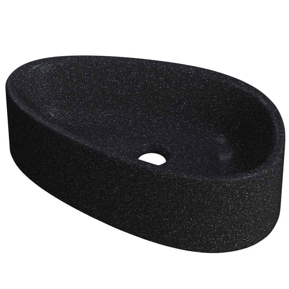 Cuba De Apoio Gota Para Banheiro Lavabo C01 Bg43w Preto Granit Matte - Lyam