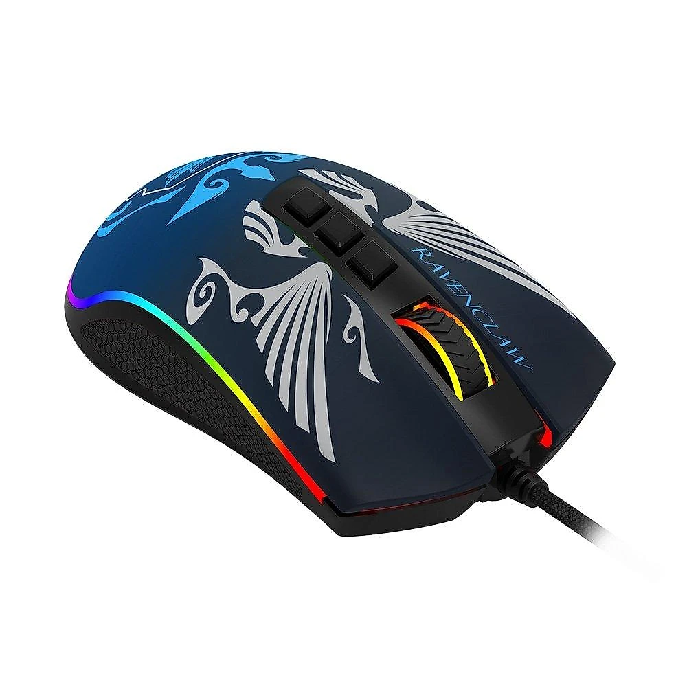 Mouse Gamer Redragon Harry Potter Corvinal, RGB, 12400 DPI, Sensor Pixart PMW3327, USB, Preto e Azul - HP-711R